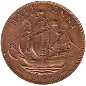 Preview ½ penny, 1966 reverse