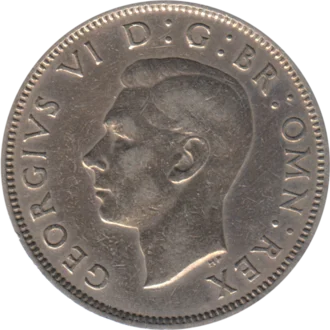Preview 2 shillings, 1950 obverse