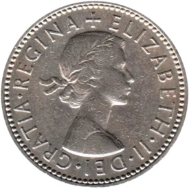 Preview 1 shilling, 1959 obverse