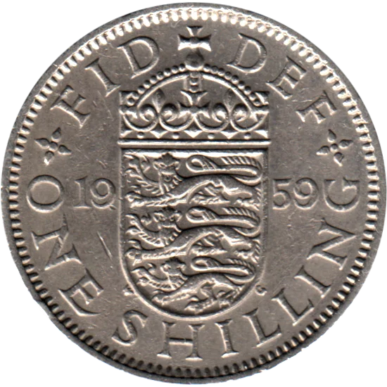 1 shilling, 1959 Reverse