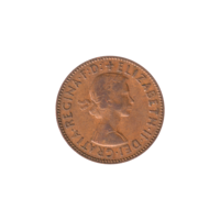 Preview ½ penny, 1959 obverse
