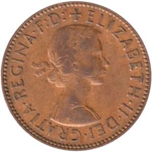 Preview ½ penny, 1959 obverse