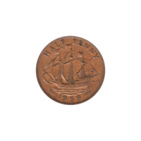 Preview ½ penny, 1959 reverse