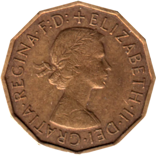 3 pence, 1964 Obverse