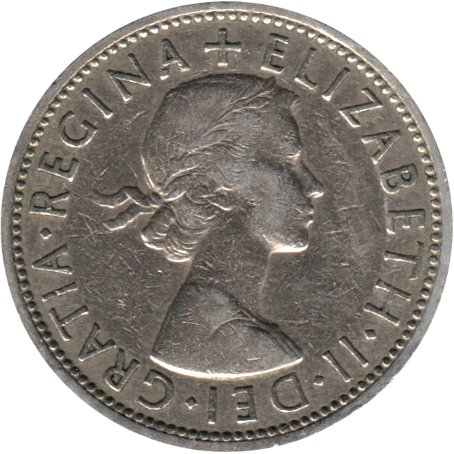 2 shillings, 1966 Obverse