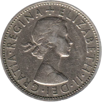 Preview 2 shillings, 1966 obverse