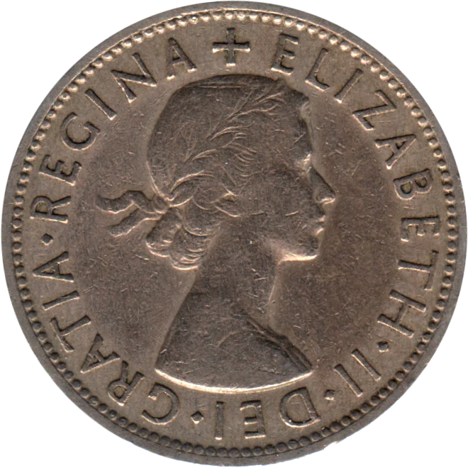2 shillings, 1954 Obverse