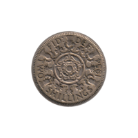 Preview 2 shillings, 1954 reverse