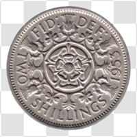 Preview 2 shillings, 1953 reverse