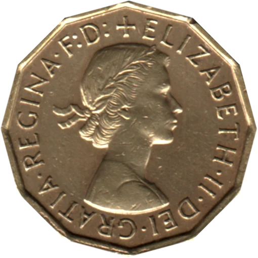 3 pence, 1960 Obverse