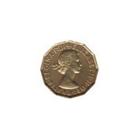 Preview 3 pence, 1960 obverse