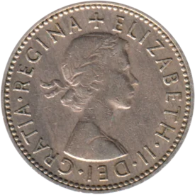 Preview 1 shilling, 1956 obverse