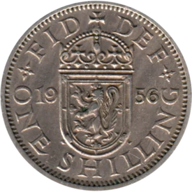 Preview 1 shilling, 1956 reverse