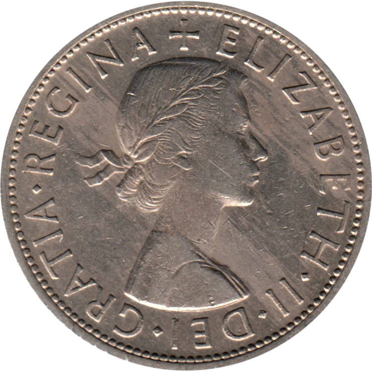 ½ crown, 1962 Obverse