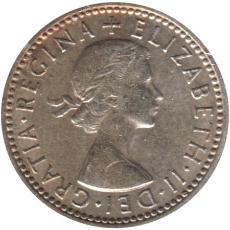 6 pence, 1959 Obverse
