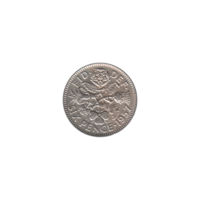 Preview 6 pence, 1957 reverse