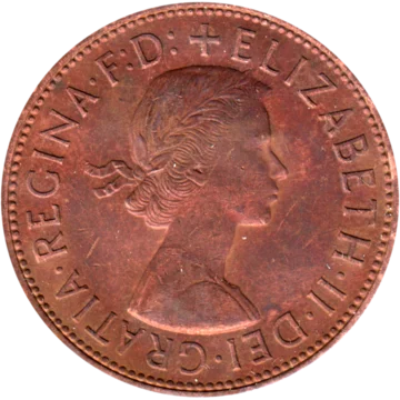 Preview 1 penny, 1966 obverse