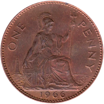 Preview 1 penny, 1966 reverse
