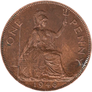 Preview 1 penny, 1946 reverse