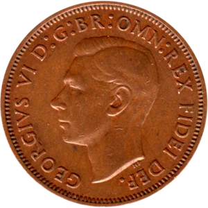 Preview ½ penny, 1950 obverse