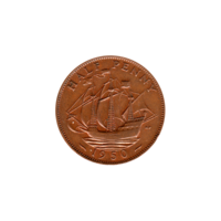 Preview ½ penny, 1950 reverse