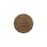 Preview 3 pence, 1962 reverse