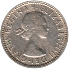 Preview 6 pence, 1954 obverse