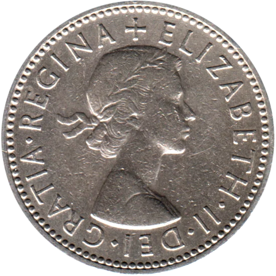 1 shilling, 1957 Obverse