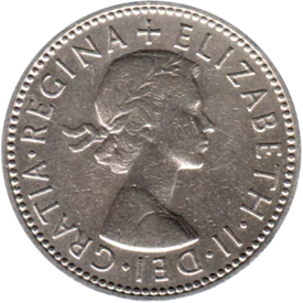 Preview 1 shilling, 1957 obverse
