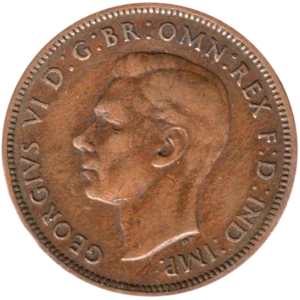Preview ½ penny, 1939 obverse