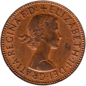 Preview ½ penny, 1965 obverse