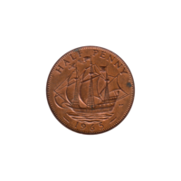 Preview ½ penny, 1965 reverse