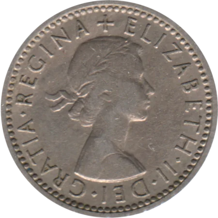 6 pence, 1962 Obverse