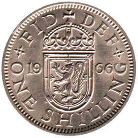 Preview 1 shilling, 1966 reverse