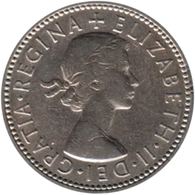 Preview 1 shilling, 1966 obverse