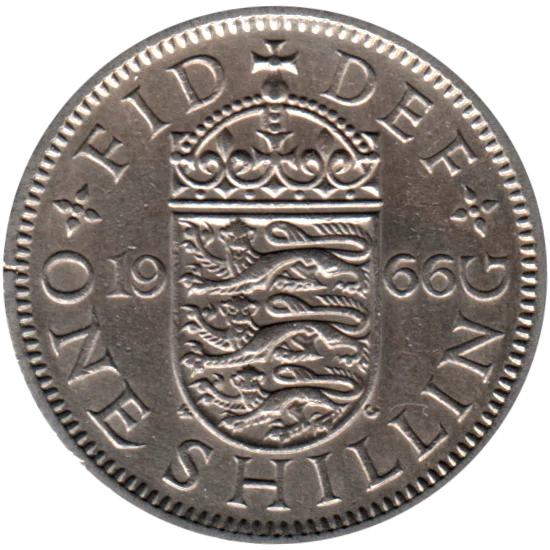 1 shilling, 1966 Reverse