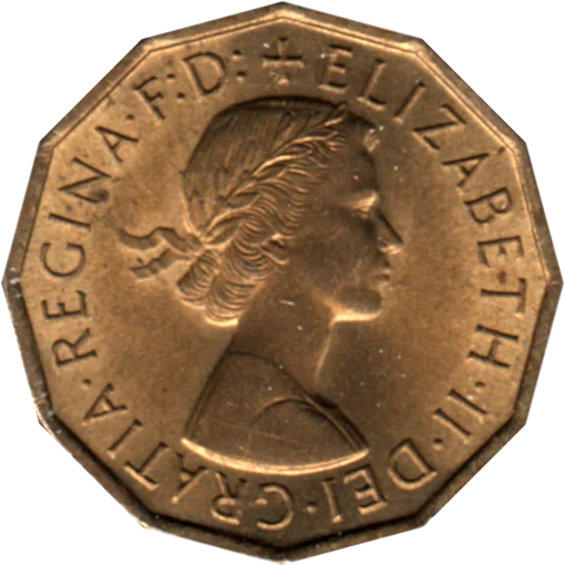 3 pence, 1967 Obverse