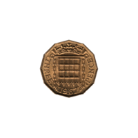 Preview 3 pence, 1967 reverse