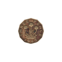 Preview 3 pence, 1945 reverse