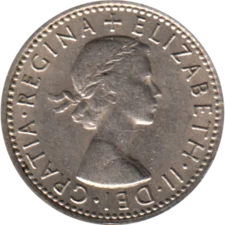Preview 6 pence, 1967 obverse