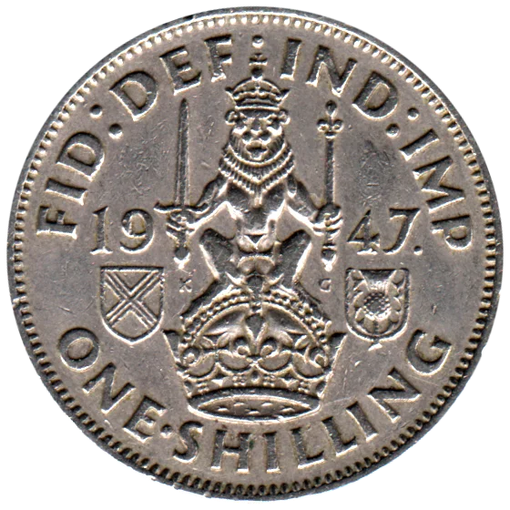 1 shilling, 1947 Reverse