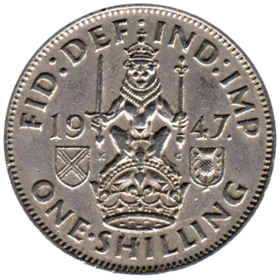 Preview 1 shilling, 1947 reverse