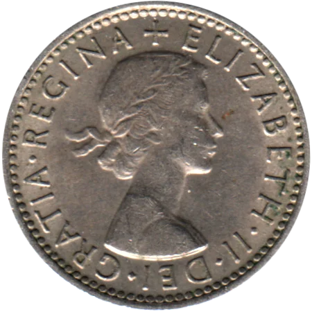 6 pence, 1964 Obverse
