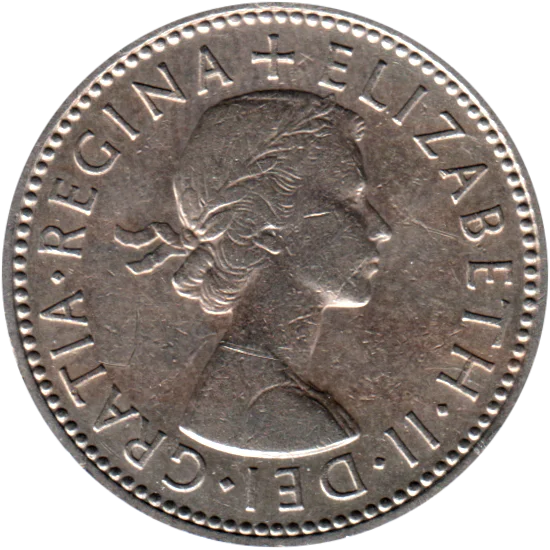 1 shilling, 1957 Obverse