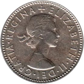 Preview 1 shilling, 1957 obverse