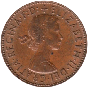 Preview ½ penny, 1962 obverse
