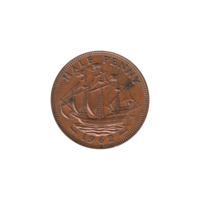 Preview ½ penny, 1962 reverse