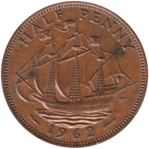 Preview ½ penny, 1962 reverse