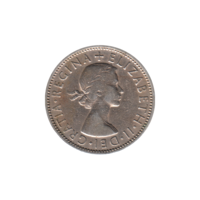 Preview 2 shillings, 1957 obverse
