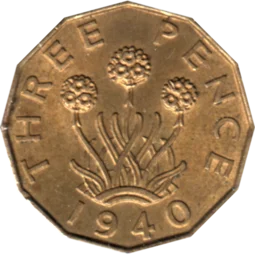 Preview 3 pence, 1940 reverse